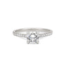 Thumbnail of Front view of the Darling Eternity 1ct Solitaire Diamond Engagement Ring in 14k white gold, featuring a solitaire diamond and an eternity-set band.