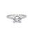 Front view of the Darling Eternity 2ct Solitaire Diamond Engagement Ring in 14k white gold, featuring a solitaire diamond and an eternity-set band.