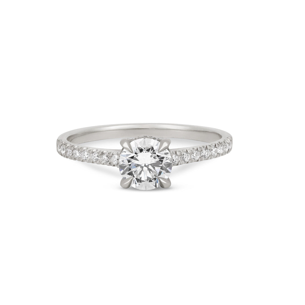 Darling - Eternity Solitaire Diamond Engagement Ring 14k White Gold