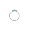 Thumbnail of Daydreamer Ring Marquise Emerald & Diamond Ring - 14k Polished White Gold
