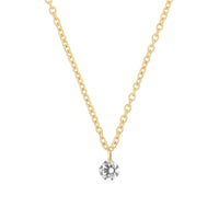 Thumbnail of Dewdrop 0.5ct Drilled Solitaire Diamond Necklace - 14k Gold
