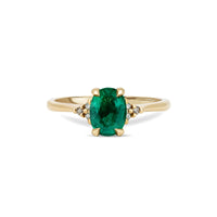 Dewlight - Emerald Engagement Ring 14k Gold
