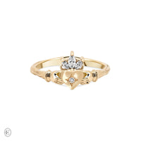 Thumbnail of Diamond Crown Claddagh North Star Gold Ring - 14k Gold