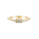 Thumbnail of Front view of the Promise Me Tomorrow Diamond Ring in 14k polished gold, featuring a solitaire diamond on a polished band.