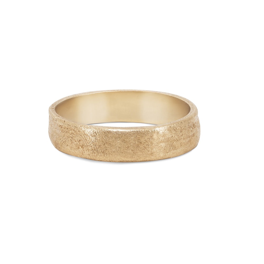 Driftwood Mens Wedding Ring Wide Band Chupi