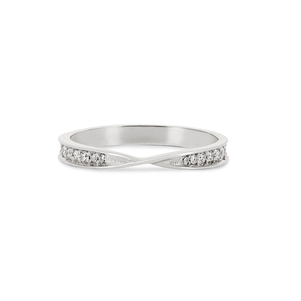 Follow Your Heart - Diamond Wedding Ring 14k White Gold