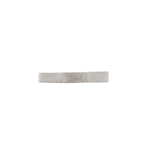 Alternative view of Hawthorn Bark 4mm Men's Wedding Band - 14k Polished White Gold