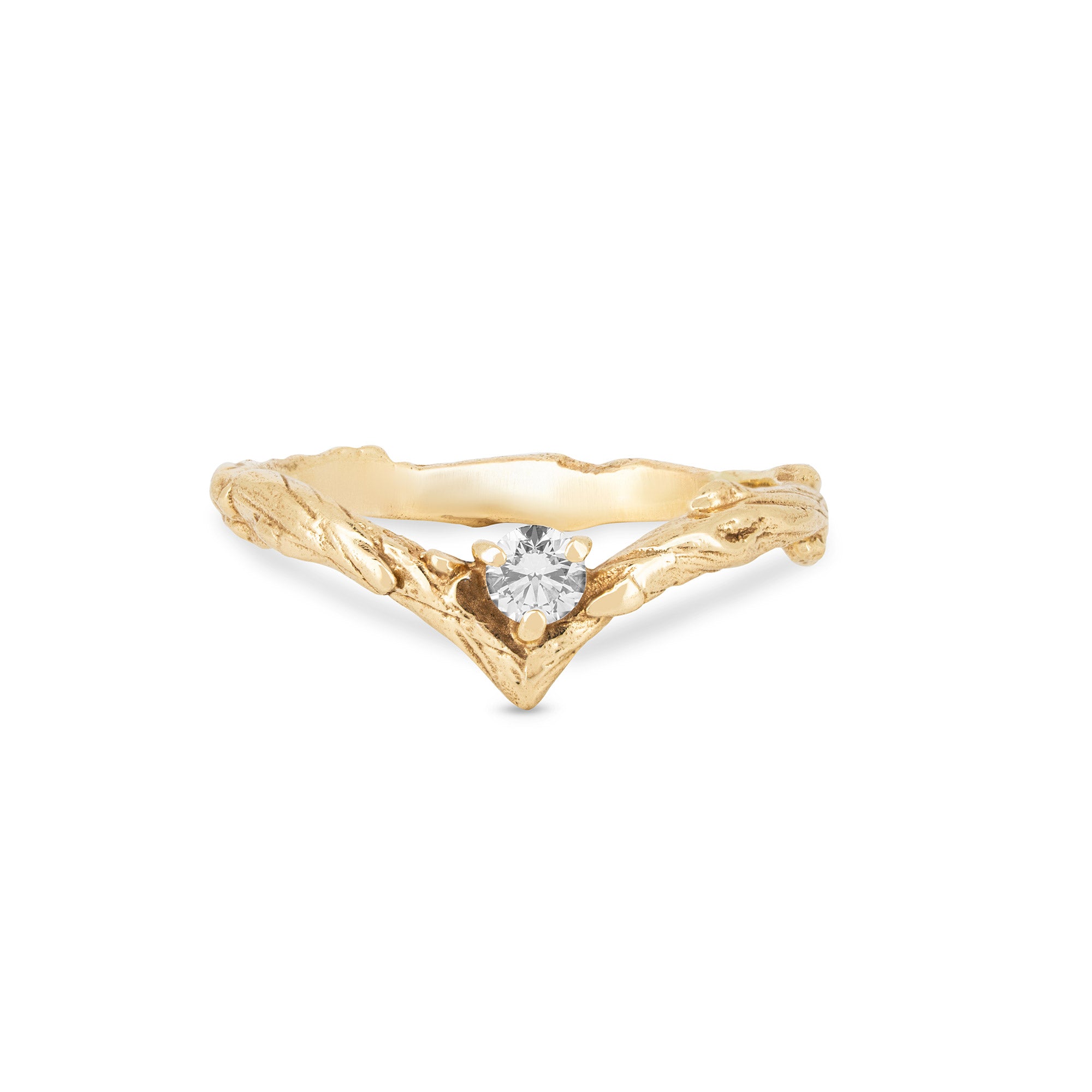 Hawthorn 14k Gold Lab Diamond Arrow Ring Chupi