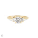 Thumbnail of Heart's Light Three Stone Diamond Engagement Ring - 14k Gold Polished Band