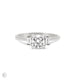 Thumbnail of Heart's Light Three Stone Diamond Engagement Ring - 14k White Gold Polished Band