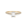 Thumbnail of Heritage - Eternity Emerald Cut Diamond Engagement Ring with Eternity Set Band 14k Gold