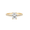 Thumbnail of Front view of the Heritage Eternity Radiant Cut 1.5ct Diamond Engagement Ring in 14k gold, featuring a radiant-cut diamond with an eternity-set band.