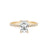Front view of the Heritage Eternity Radiant Cut 2ct Diamond Engagement Ring in 14k gold, featuring a radiant-cut diamond with an eternity-set band.