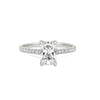 Thumbnail of Front view of the Heritage Eternity Radiant Cut 2ct Diamond Engagement Ring in 14k white gold, featuring a radiant-cut diamond with an eternity-set band.