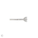 Side profile of the Heritage Eternity Radiant Cut Diamond Engagement Ring in 14k white gold, showcasing the eternity-set band and elevated diamond setting.
