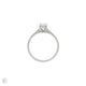 Top-down view of the Heritage Eternity Radiant Cut Diamond Engagement Ring in 14k white gold, highlighting the central radiant-cut stone and the full eternity band.