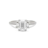 Thumbnail of Hero - Emerald Cut Three Stone Diamond Engagement Ring 14k White Gold