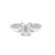 Hero - Emerald Cut Three Stone Diamond Engagement Ring 14k White Gold