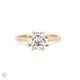 Hero - Radiant Cut Three Stone Diamond Engagement Ring 14k Gold