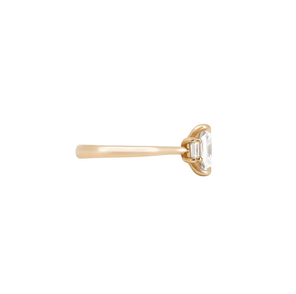 Alternative view of Hero - Radiant Cut Three Stone Diamond Engagement Ring 14k Gold
