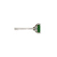 Side profile of the Hero 1.8ct Green Tourmaline & Diamond Ring in 14k polished white gold, showcasing the polished band and elevated setting.