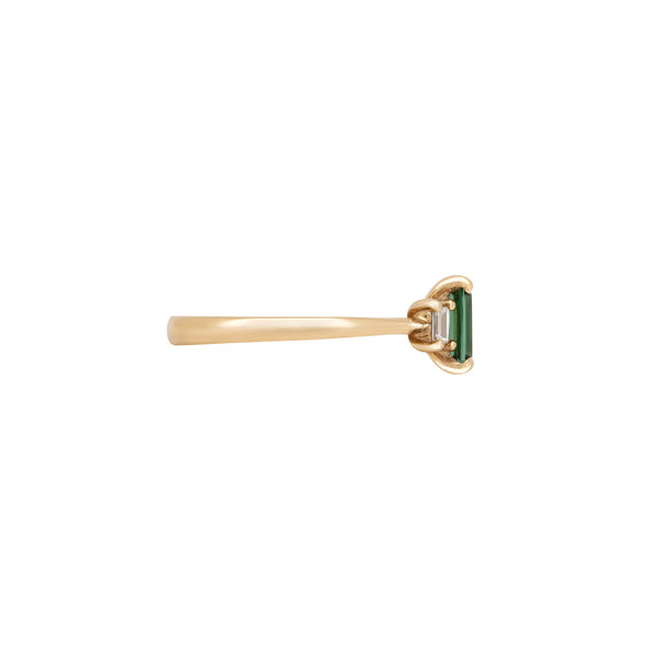 Alternative view of Hero 1ct Green Tourmaline Ring - 14k Gold