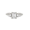 Thumbnail of Hero - Emerald Cut Three Stone Diamond Engagement Ring 14k White Gold