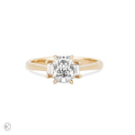 Hero - Radiant Cut Three Stone Diamond Engagement Ring 14k Gold