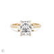 Hero - Radiant Cut Three Stone Diamond Engagement Ring 14k Gold