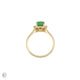 Hero - Emerald Cut Three Stone Green Lab Grown Diamond Engagement Ring 14k Gold