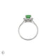 Hero - Emerald Cut Three Stone Green Lab Grown Diamond Engagement Ring 14k White Gold