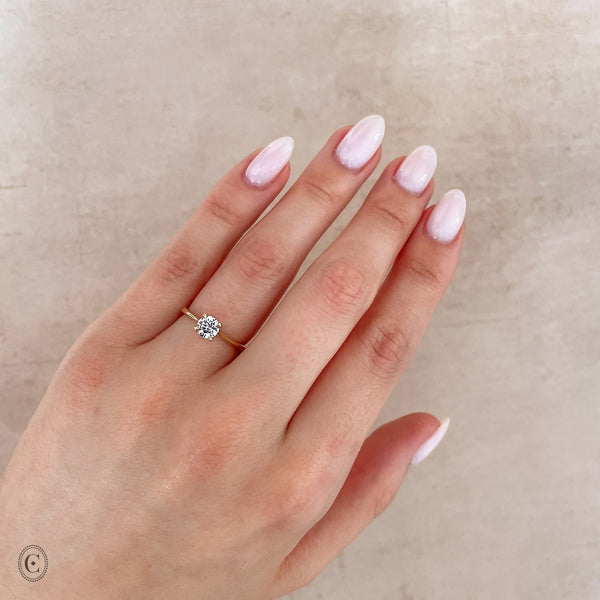 Alternative view of Darling - Solitaire Diamond Engagement Ring 14k White Gold