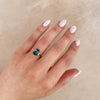 Thumbnail of Hero Ring 1.8ct Green Tourmaline & Diamond Ring - 14k Polished Gold