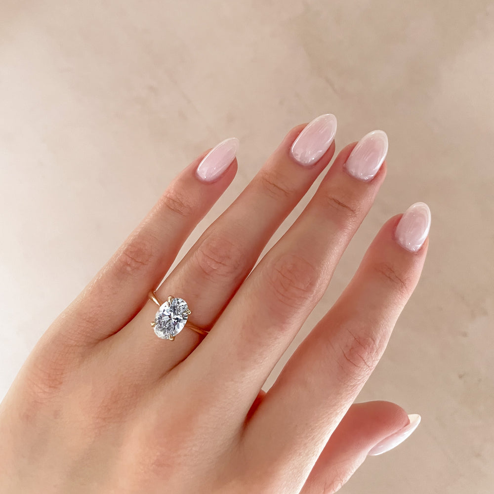 Moonlight Oval Diamond Engagement Ring Chupi