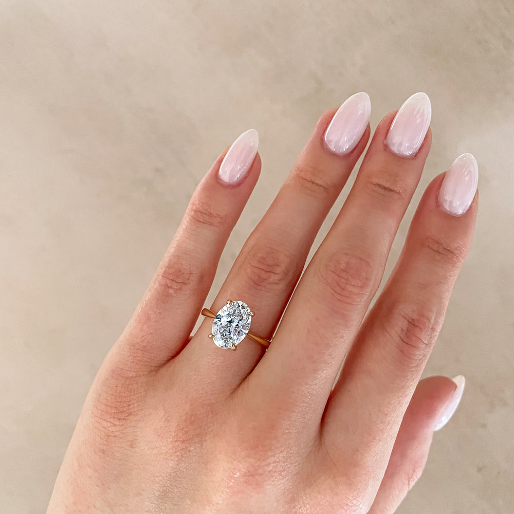 Moonlight Oval Diamond Engagement Ring Chupi - Main Image