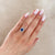 Princess Halo Sapphire & Diamond Engagement Ring - 14k Gold Polished Band