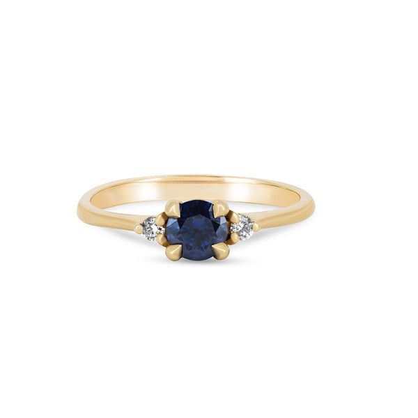 Love is All - Blue Sapphire Engagement Ring 14k Gold