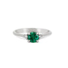 Thumbnail of Love is All - Emerald Engagement Ring 14k White Gold