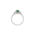 Love is All - Emerald Engagement Ring 14k White Gold