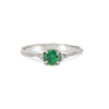 Thumbnail of Love is All - Emerald Engagement Ring 14k White Gold