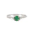 Love is All - Emerald Engagement Ring 14k White Gold