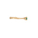 Side profile of the Love is All Emerald Engagement Ring in 14k solid gold, showing the intricate twig band texture and elevated emerald setting.