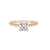 Front view of the Love’s Life Eternity 1.5ct Cushion Cut Diamond Engagement Ring in 14k solid gold, featuring a cushion-cut diamond with an eternity-set band.