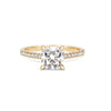 Thumbnail of Front view of the Love’s Life Eternity 2ct Cushion Cut Diamond Engagement Ring in 14k solid gold, featuring a cushion-cut diamond with an eternity-set band.