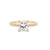 Front view of the Love’s Life Eternity 1.5ct Princess Cut Diamond Engagement Ring in 14k solid gold, featuring a princess-cut diamond with an eternity-set band.
