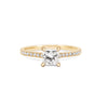 Thumbnail of Front view of the Love’s Life Eternity 1ct Princess Cut Diamond Engagement Ring in 14k solid gold, featuring a princess-cut diamond with an eternity-set band.