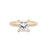 Front view of the Love’s Life Eternity 2ct Princess Cut Diamond Engagement Ring in 14k solid gold, featuring a princess-cut diamond with an eternity-set band.