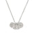 Close-up of the Midi Disc Necklace in 14k white gold, showing the polished disc pendant engraved with four letters.