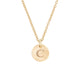 Thumbnail of Midi Disc Necklace - 14k Gold Initial Letter
