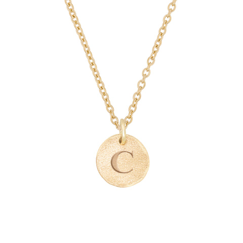 Chupi Solid Gold Initial Letter Necklace